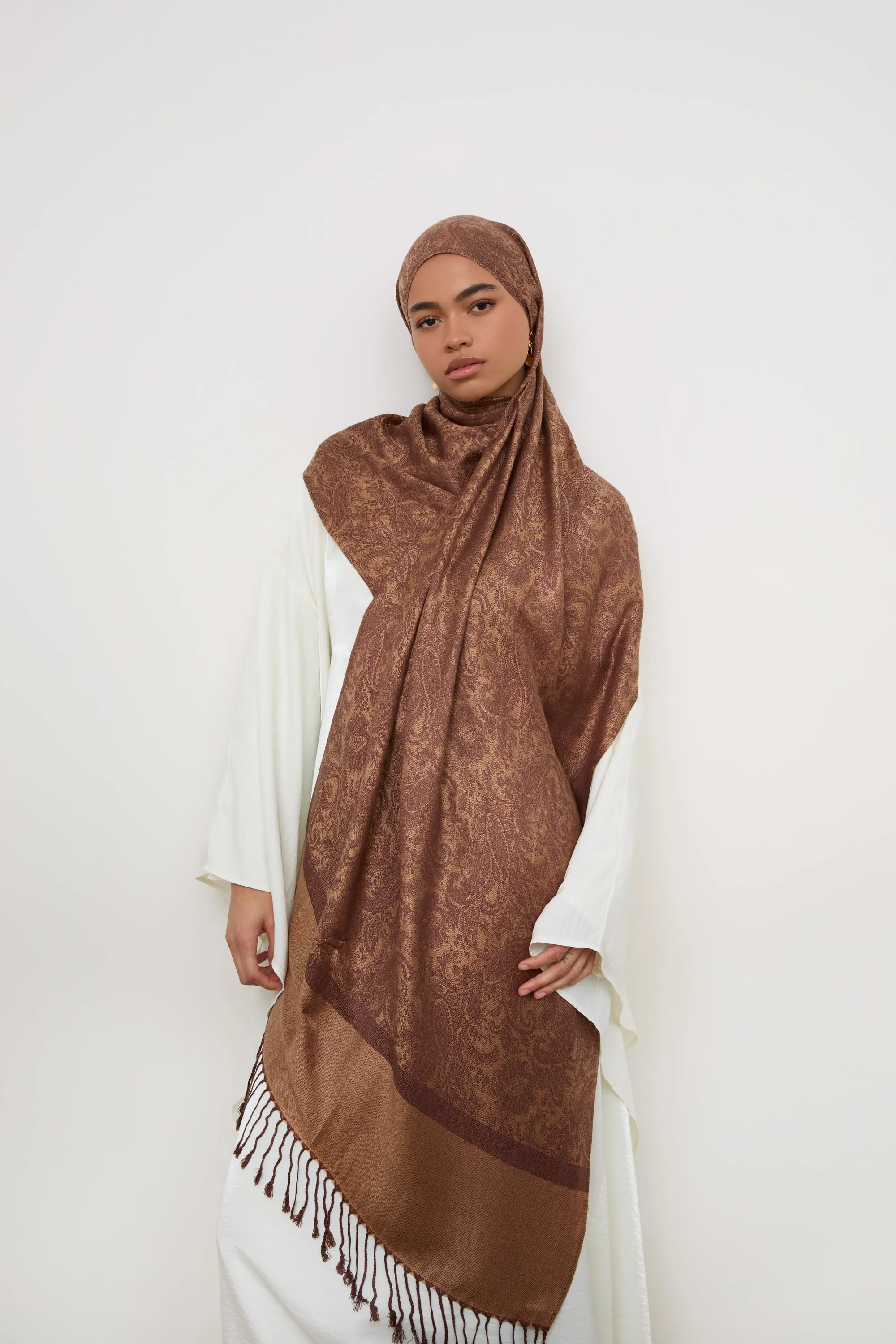 Pashmina Hijab Scarf -  Cocoa