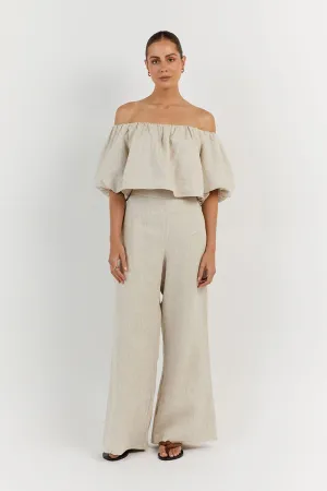 PENELOPE NATURAL LINEN TOP