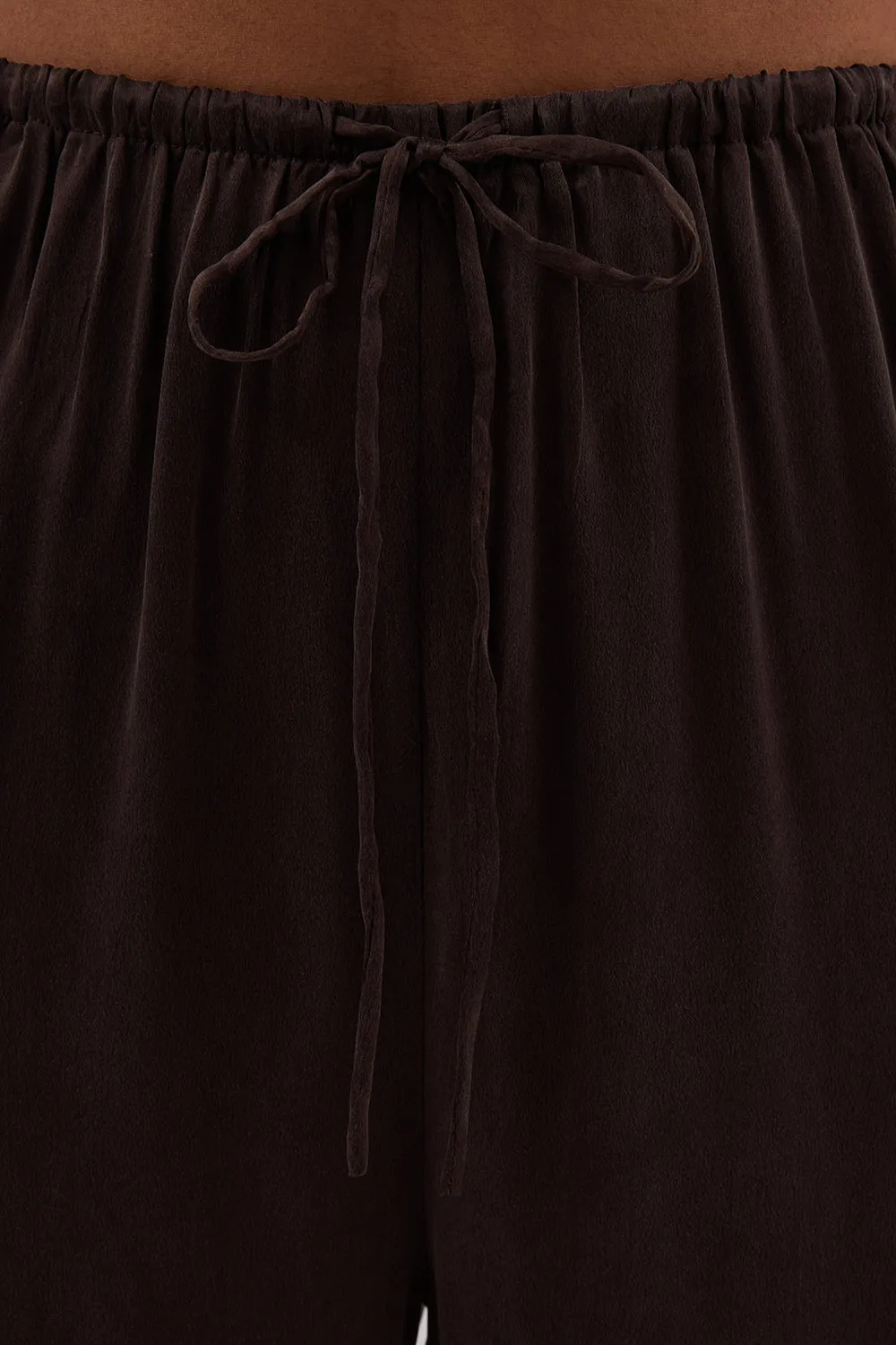PERCY BITTER CHOC SILK PANT