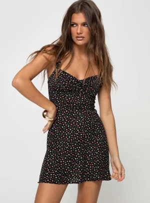 Perra Mini Dress Black / Floral