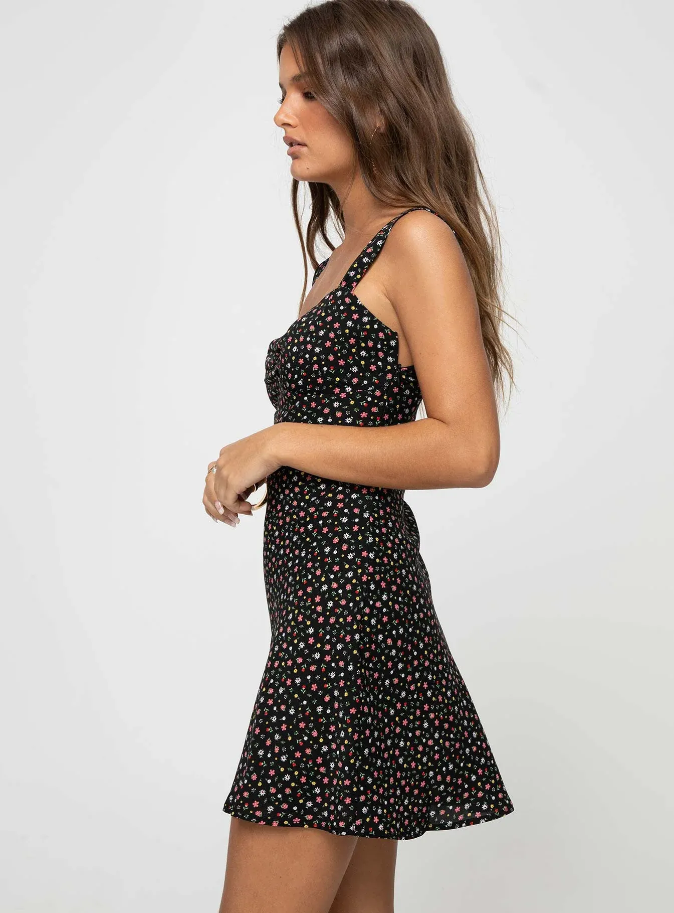 Perra Mini Dress Black / Floral