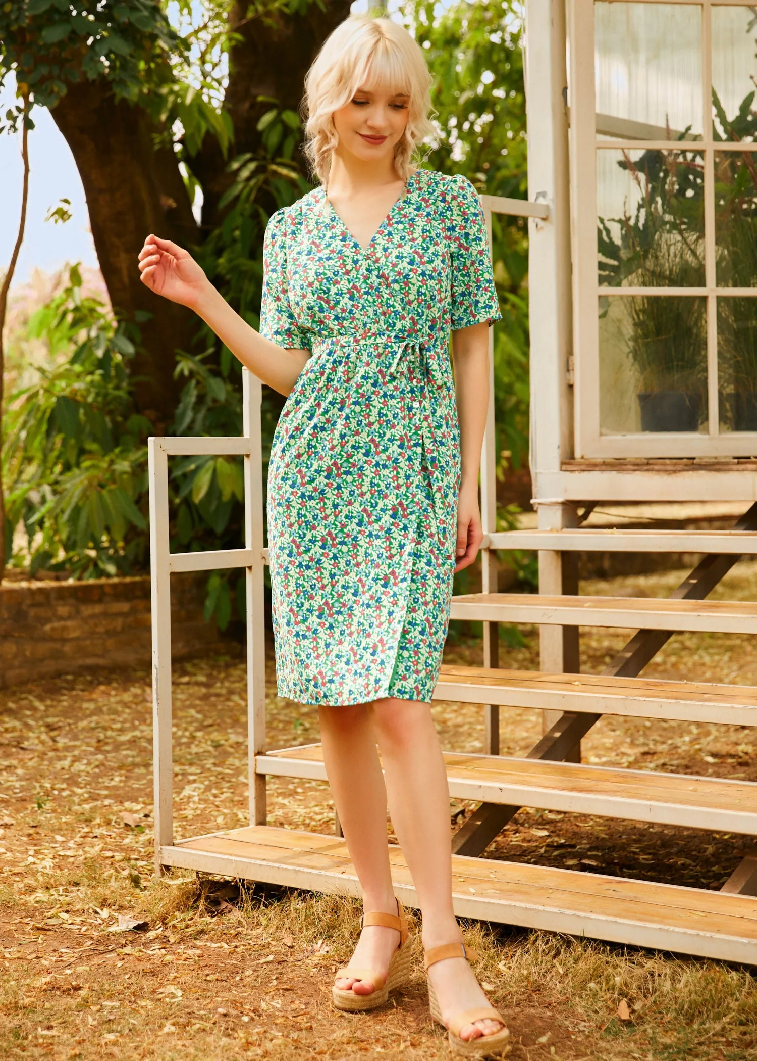 Petal & Promise Wrap Dress