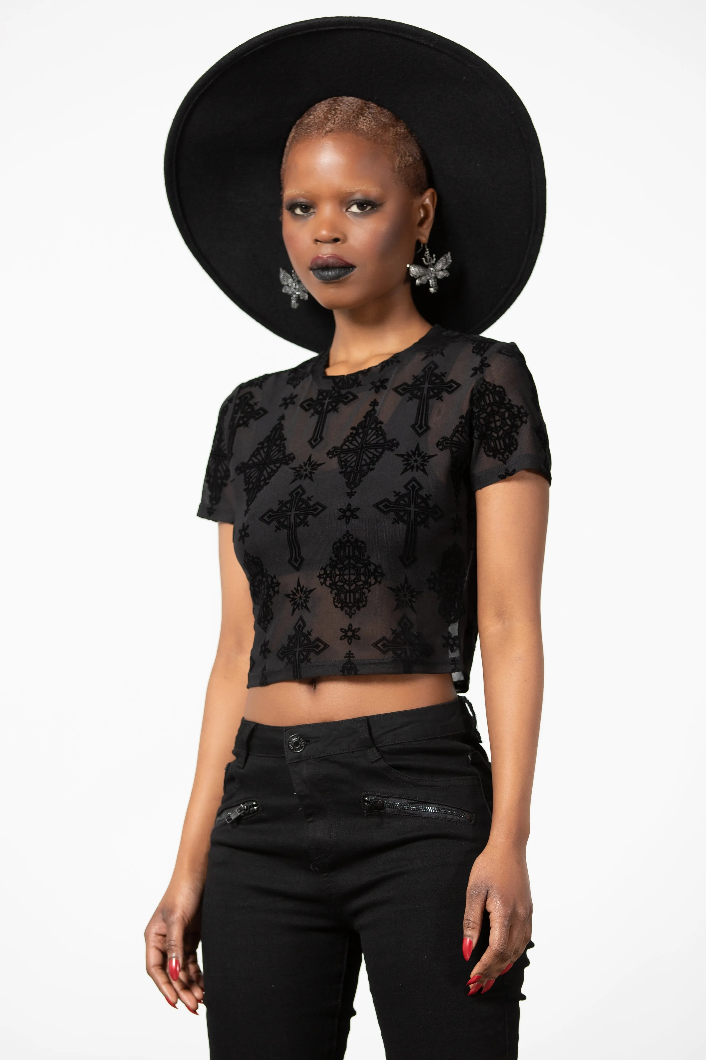 Petra Mesh Crop Top