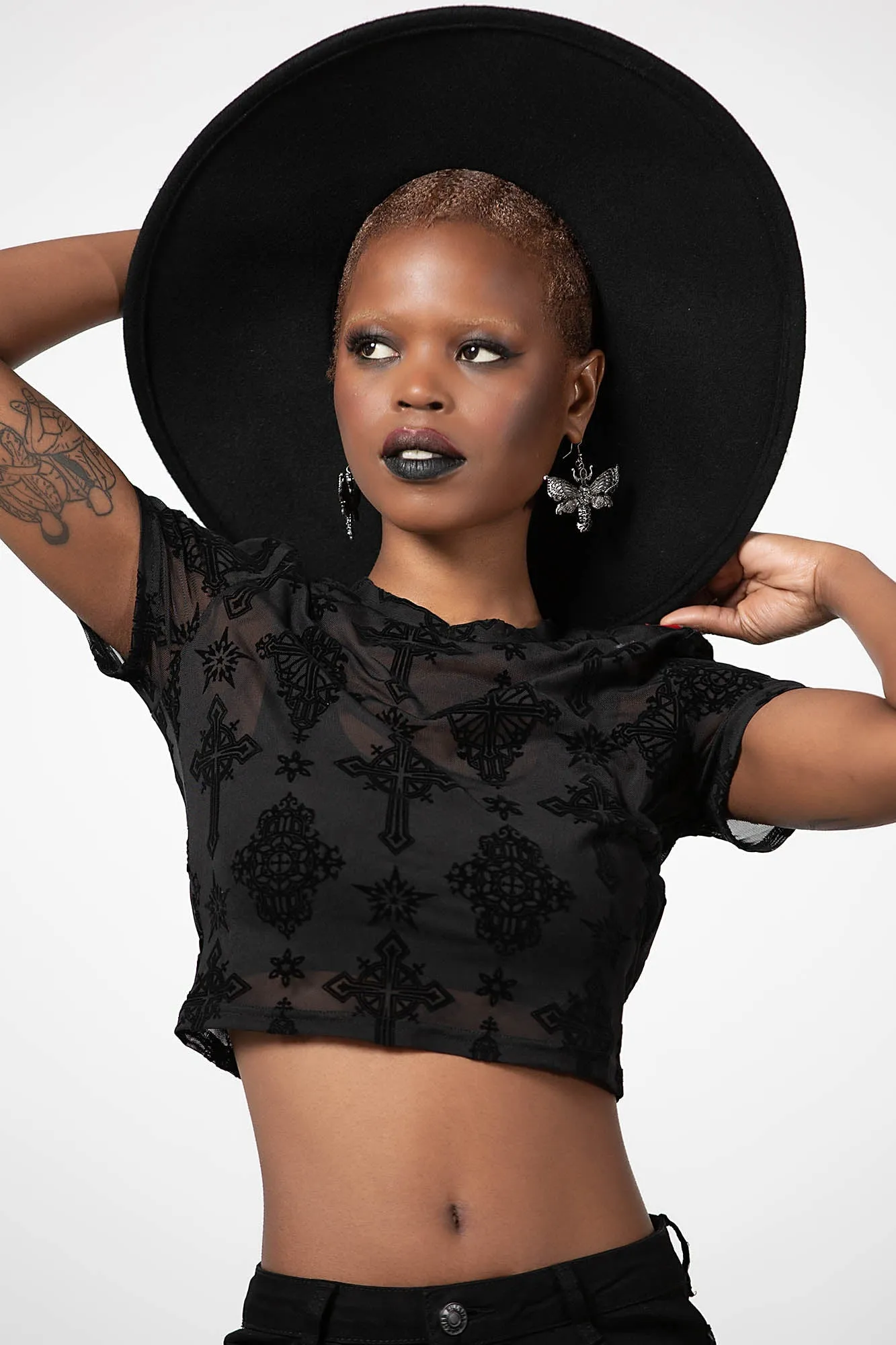 Petra Mesh Crop Top