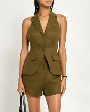 Raphaela Linen Vest Top
