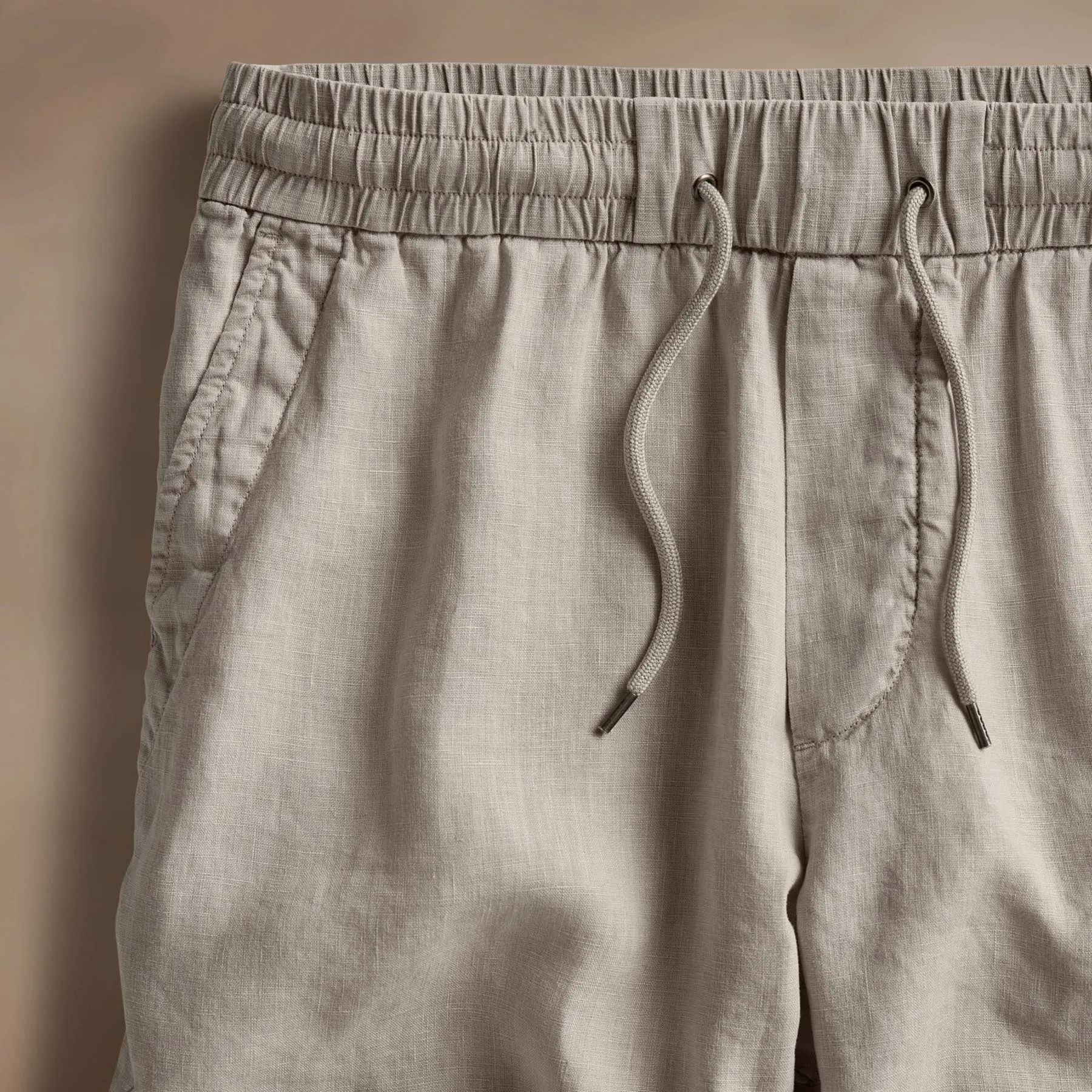 Relaxed Fit Linen Short - Salt Pigment