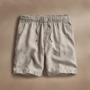Relaxed Fit Linen Short - Salt Pigment