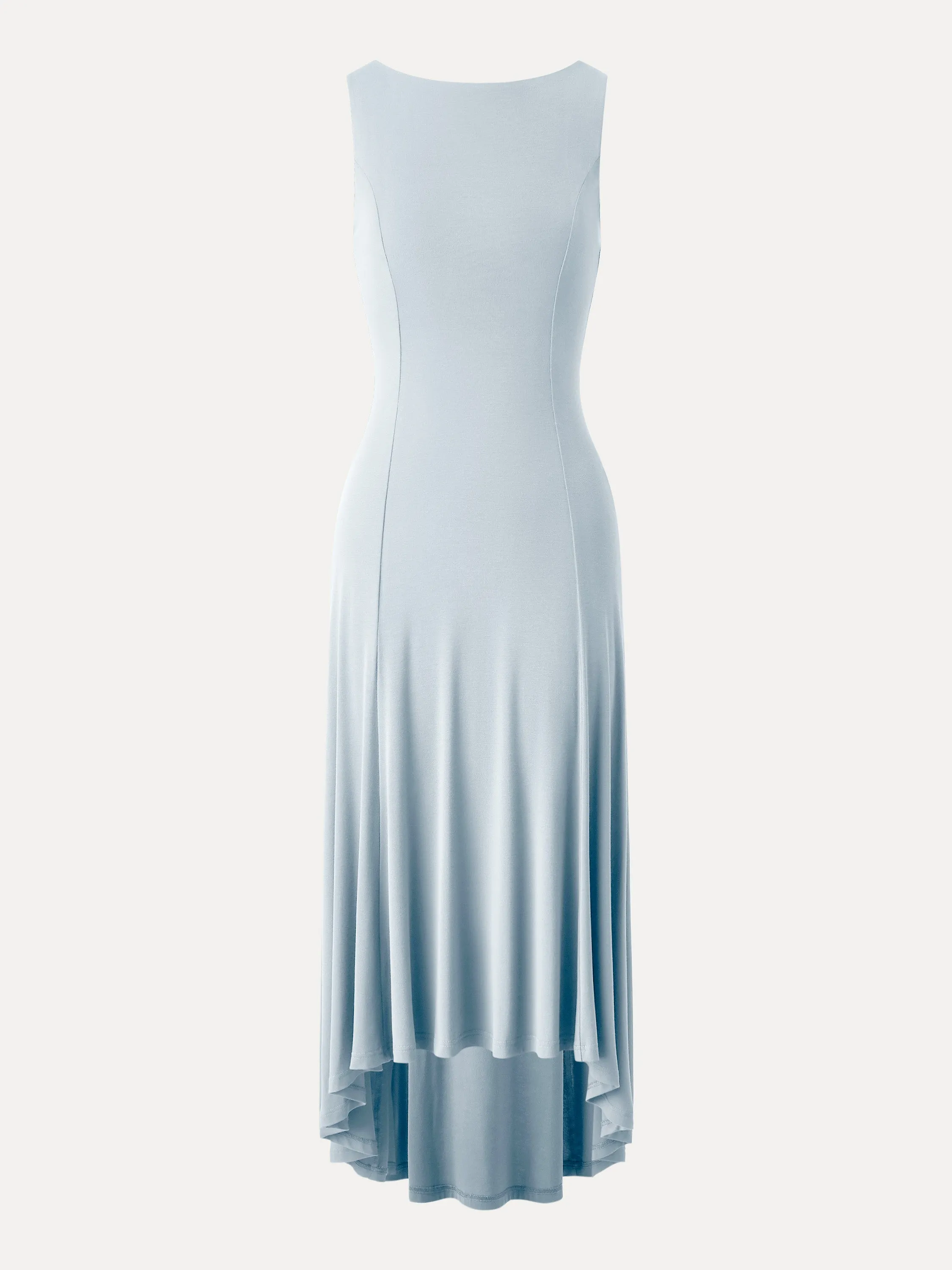 Retreat Boatneck Sleeveless High-low Midi Dress