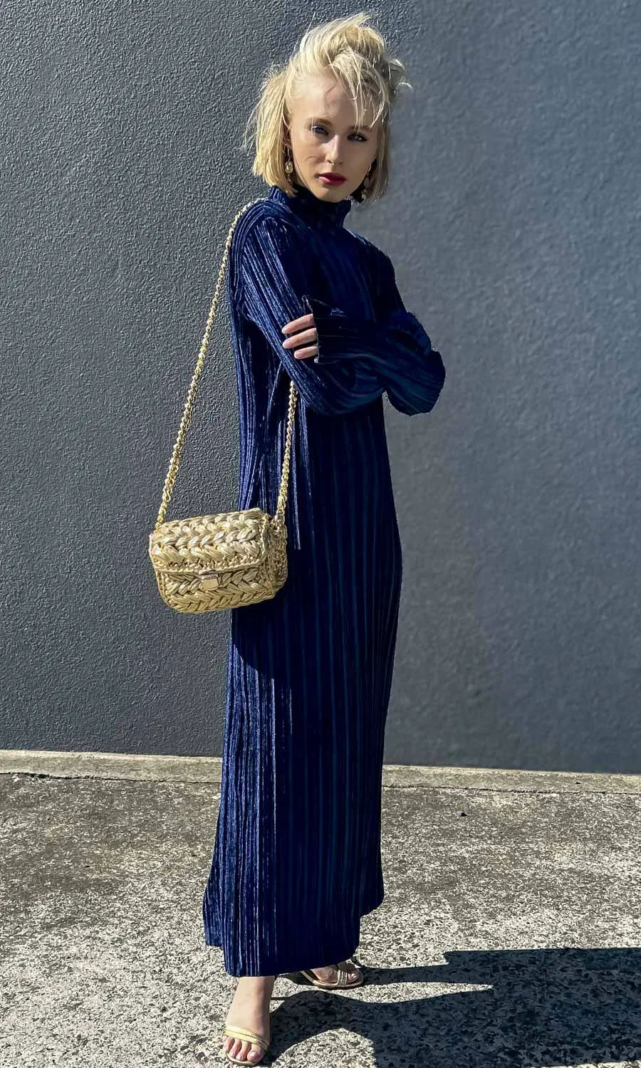 Sabina Musayev  Velvet Lattice Dress