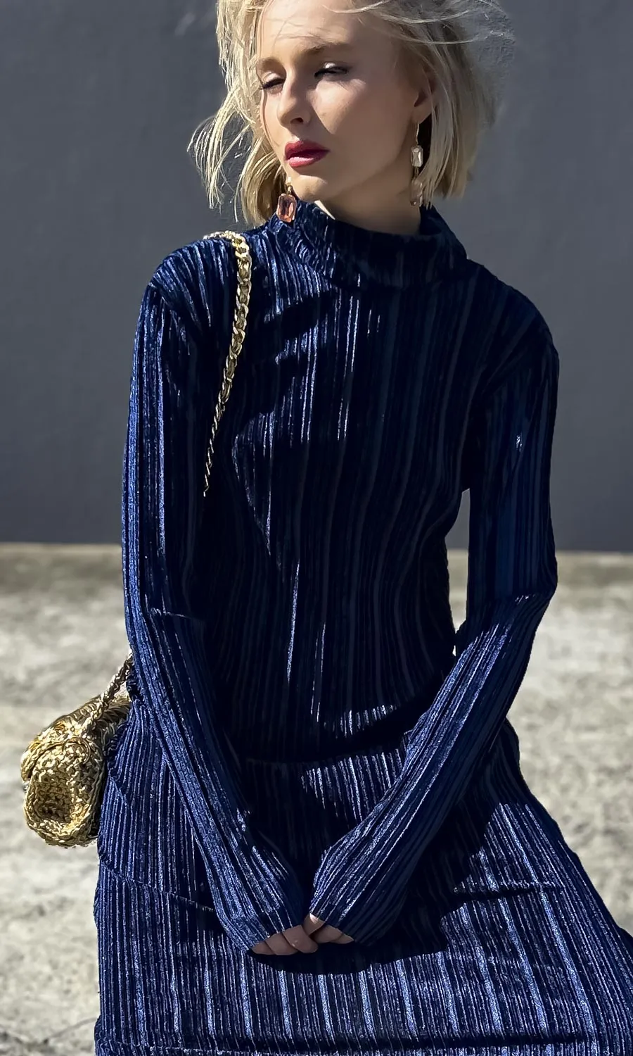 Sabina Musayev  Velvet Lattice Dress