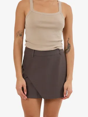 Scottie Wrap Skort - Dark Charcoal