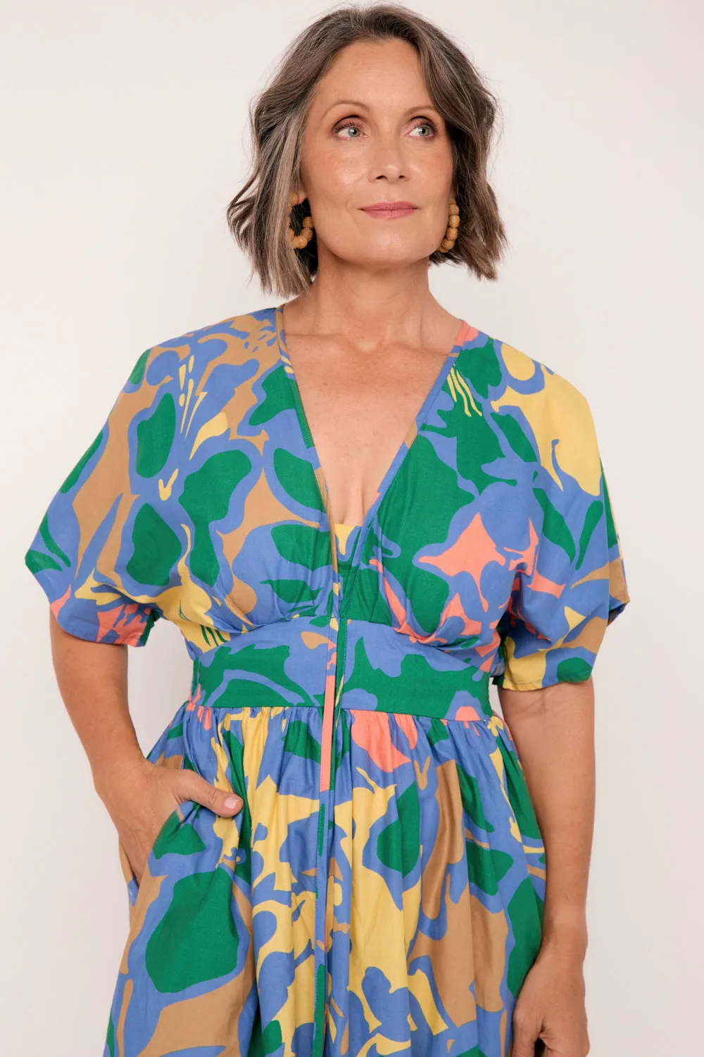 Selma Midi Dress in Montego Bay