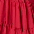 Short Sleeve Frilled Short Smock Dress