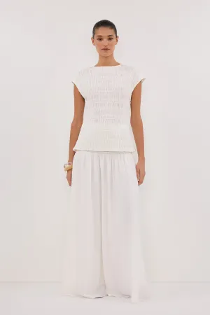 SIERRA WHITE TEXTURED TOP