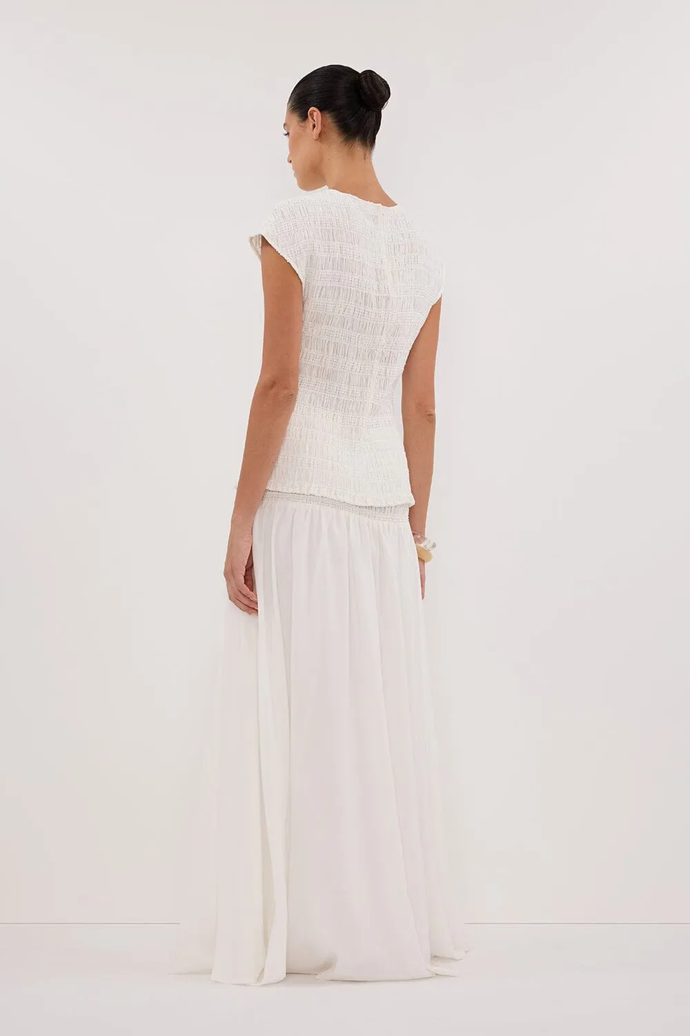 SIERRA WHITE TEXTURED TOP