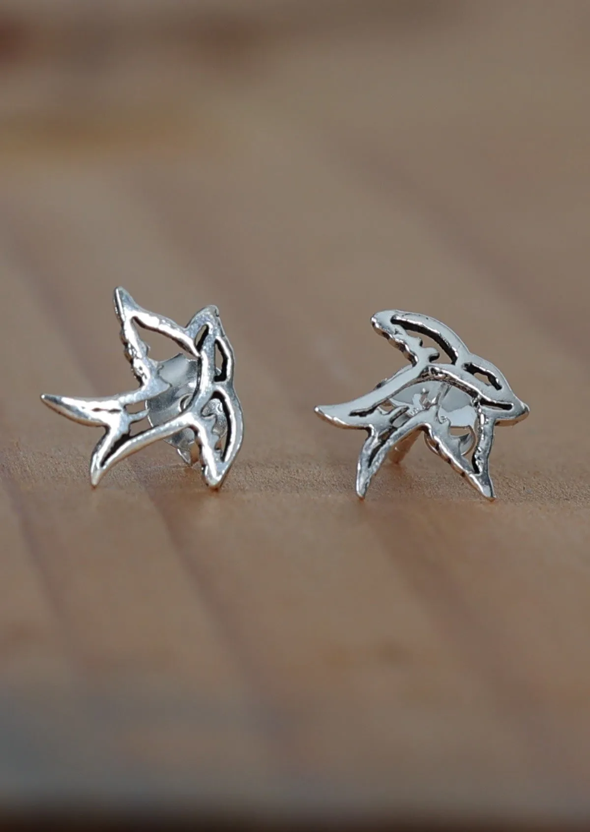 Silver Swallow Studs