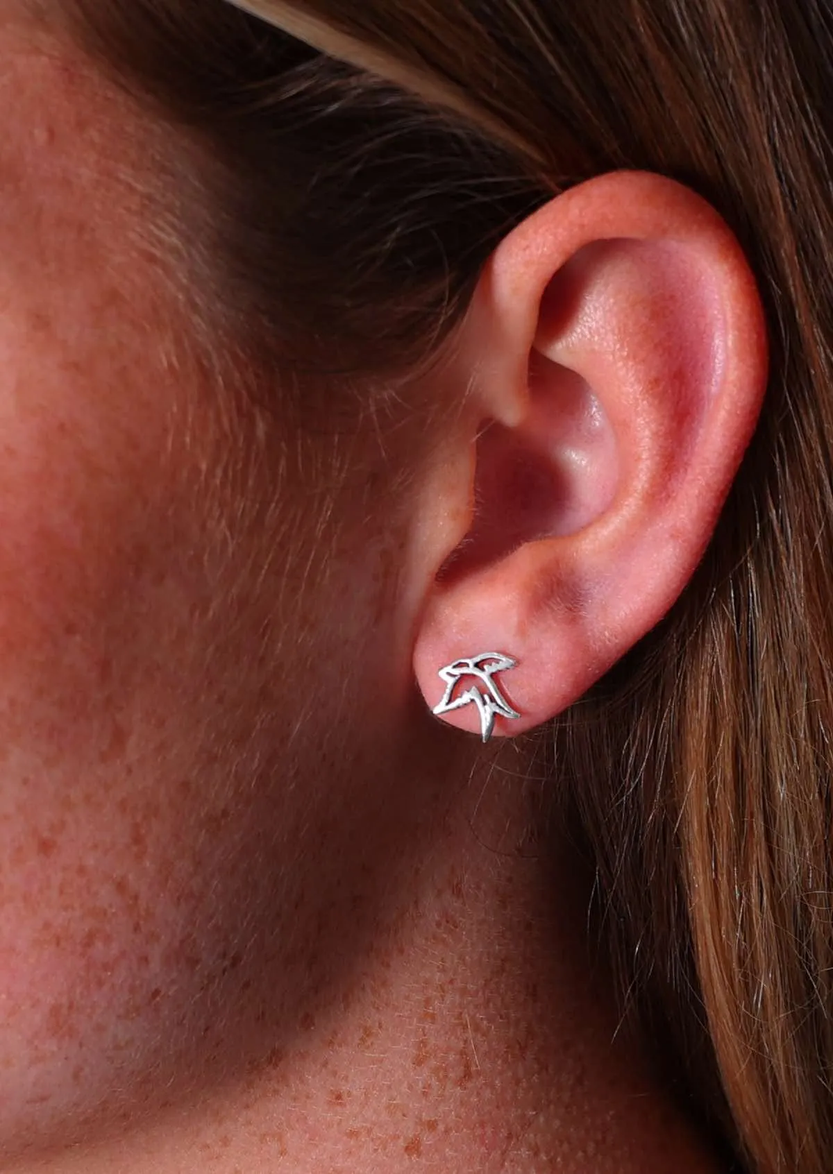 Silver Swallow Studs