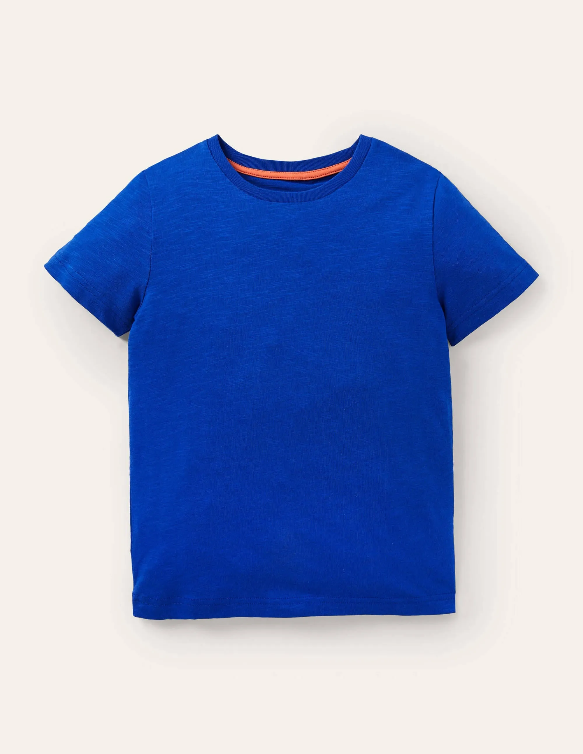 Slub Washed T-shirt-Brilliant Blue