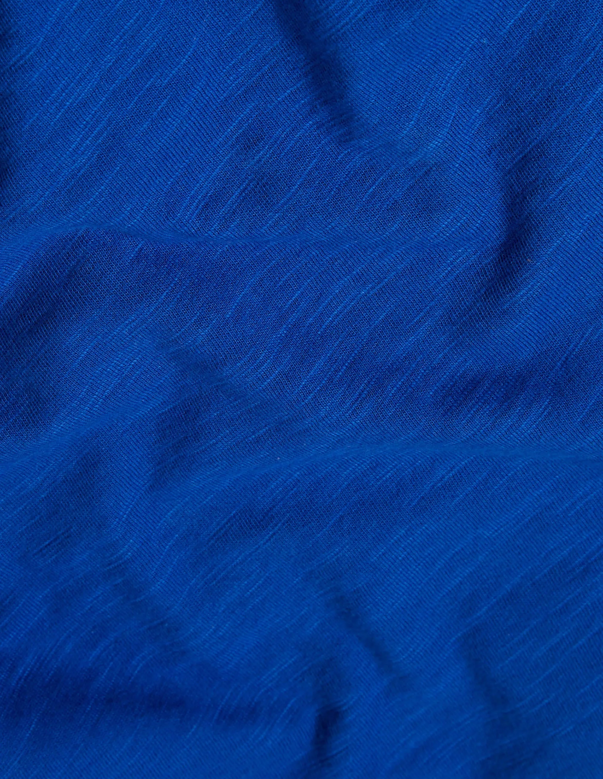 Slub Washed T-shirt-Brilliant Blue
