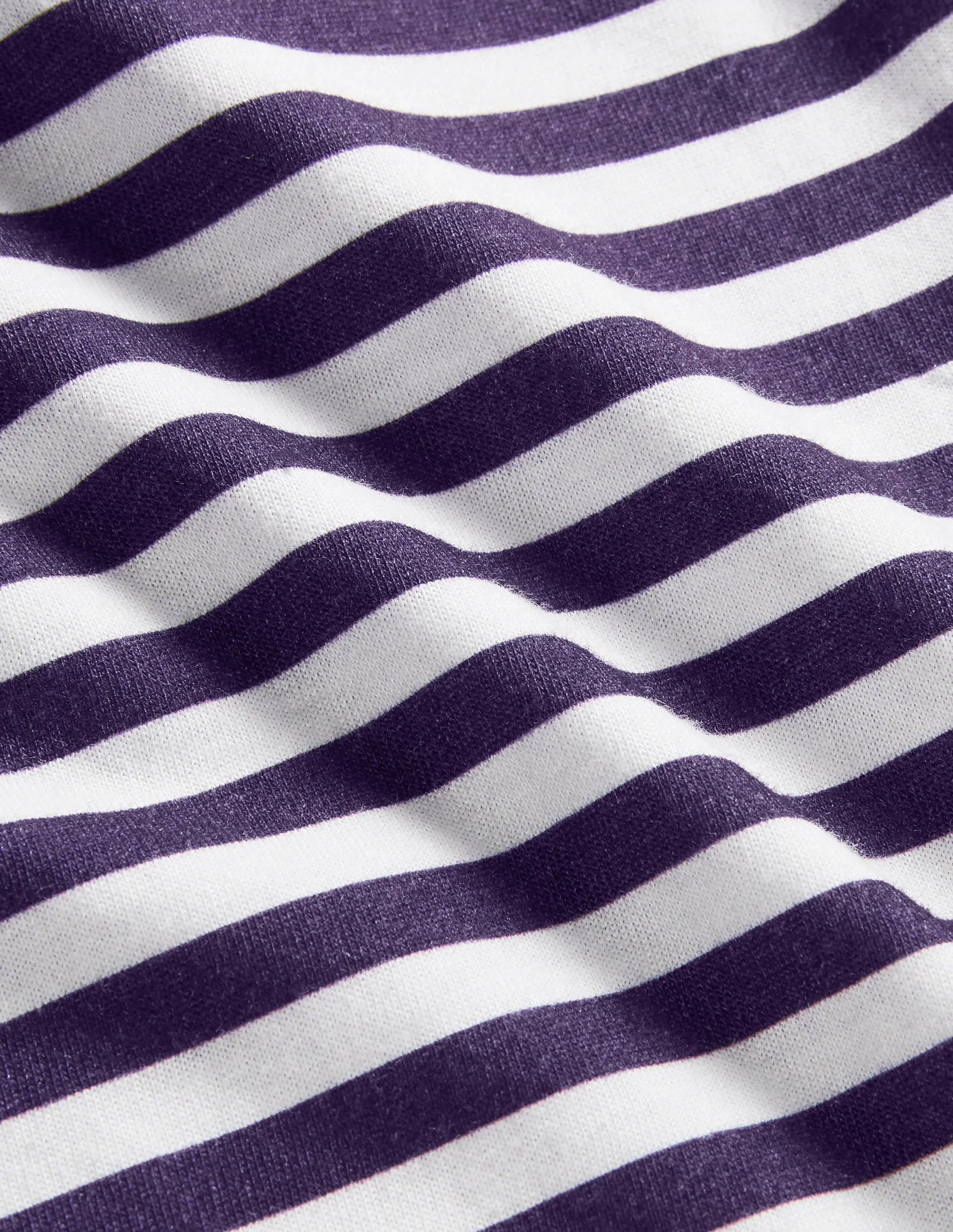Slub Washed T-shirt-College Navy/Ivory