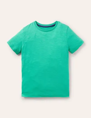 Slub Washed T-shirt-Tropical Green