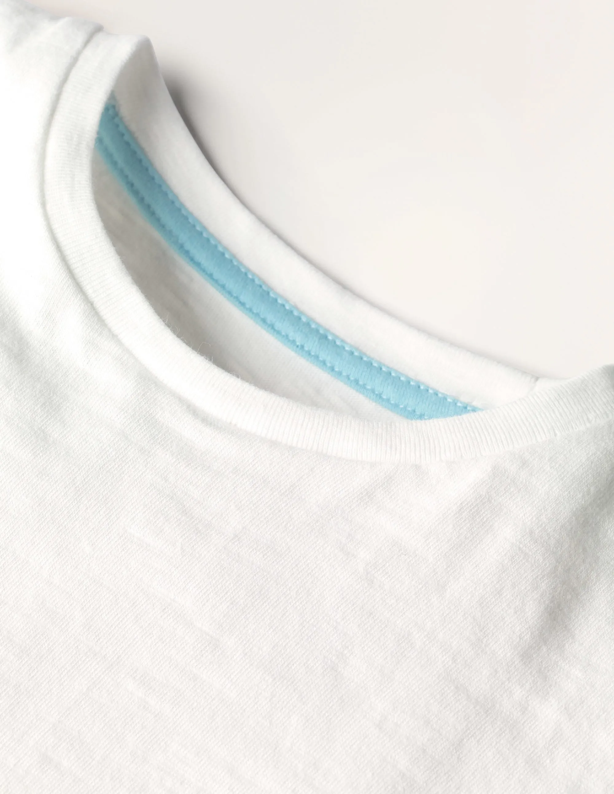 Slub Washed T-shirt-White
