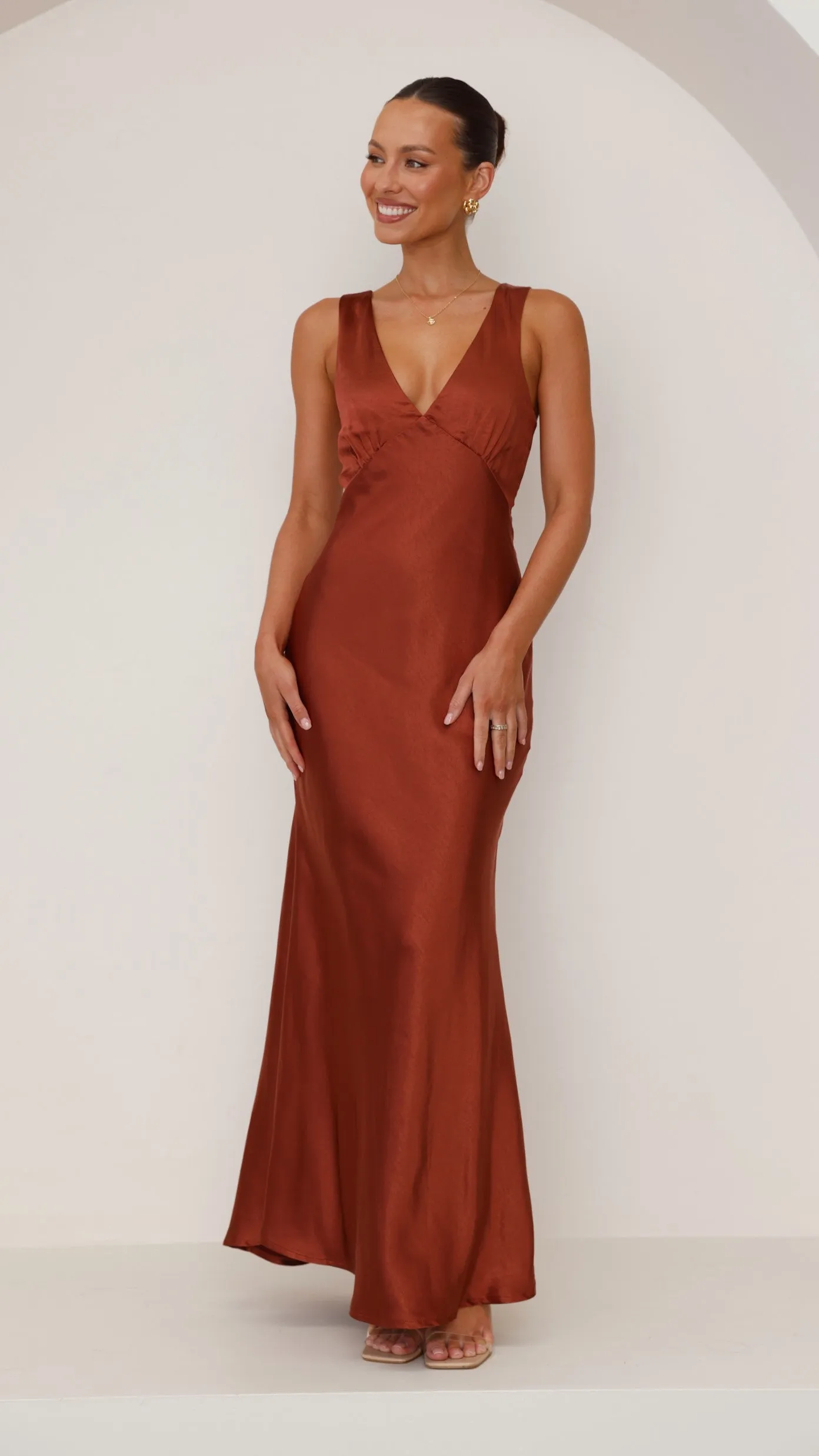 Sofia Maxi Dress - Rust