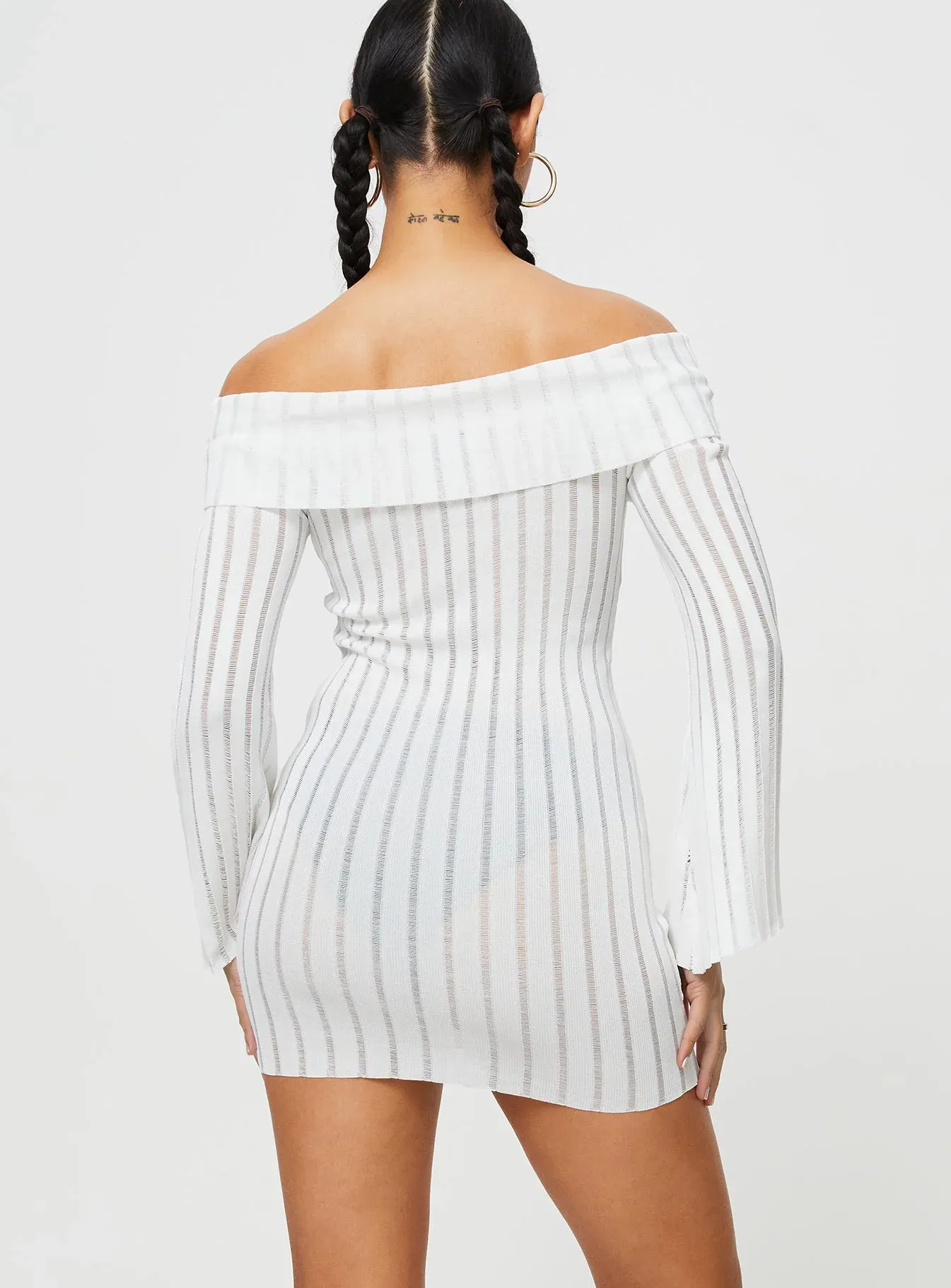Sorrel Off The Shoulder Mini Dress White