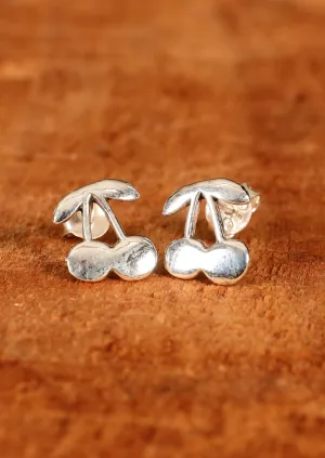 Sweet Cherry Silver Studs