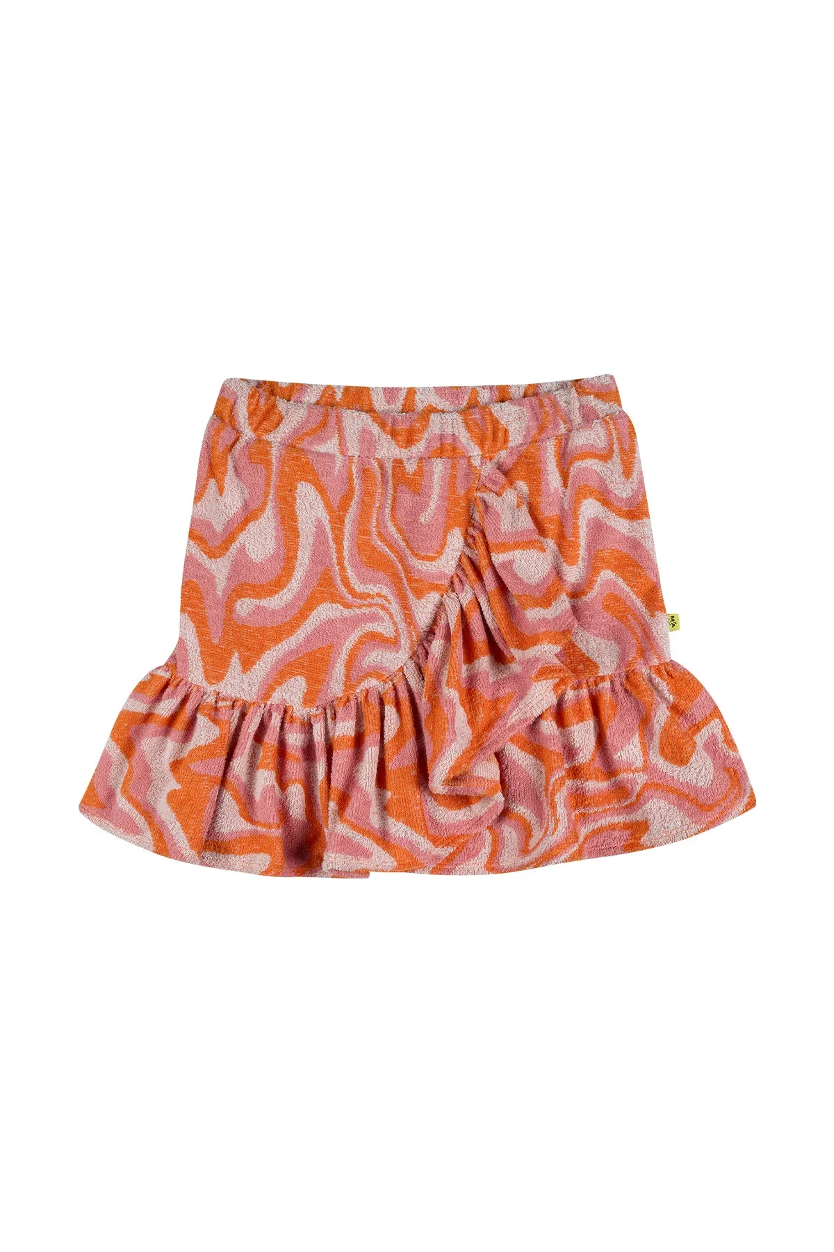 TERRY WAVY PRINT SHORT SKIRT