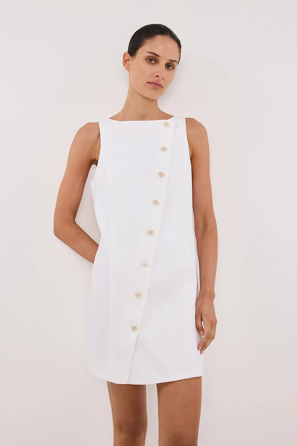 TOMMY WHITE LINEN MINI DRESS