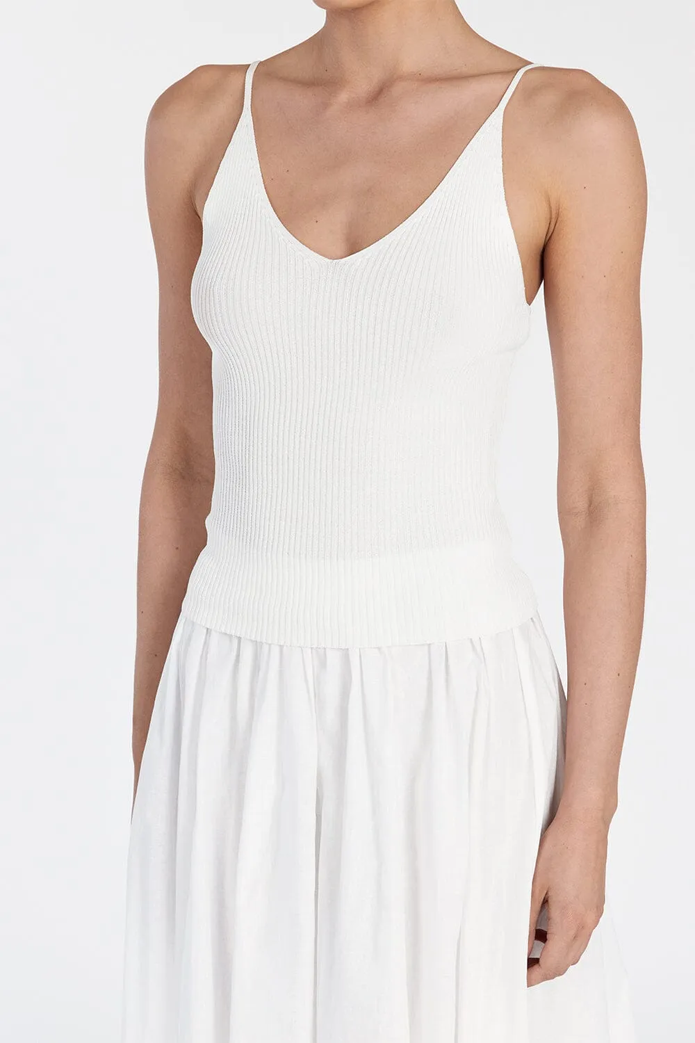 TORI OFF WHITE KNIT TOP