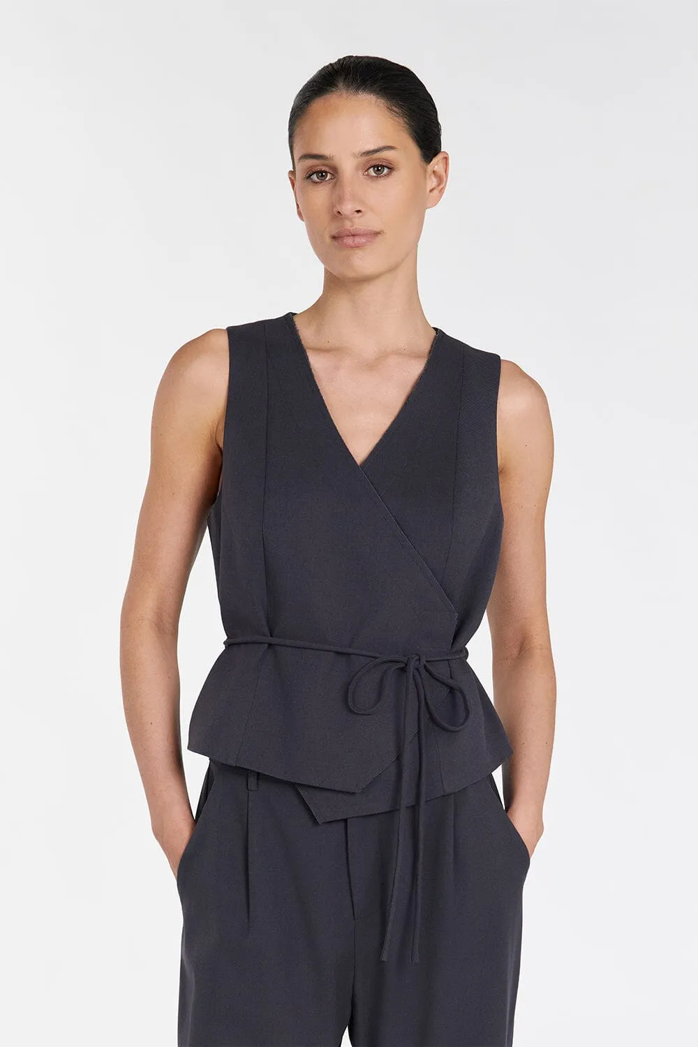 TORI SLATE ASYM TOP