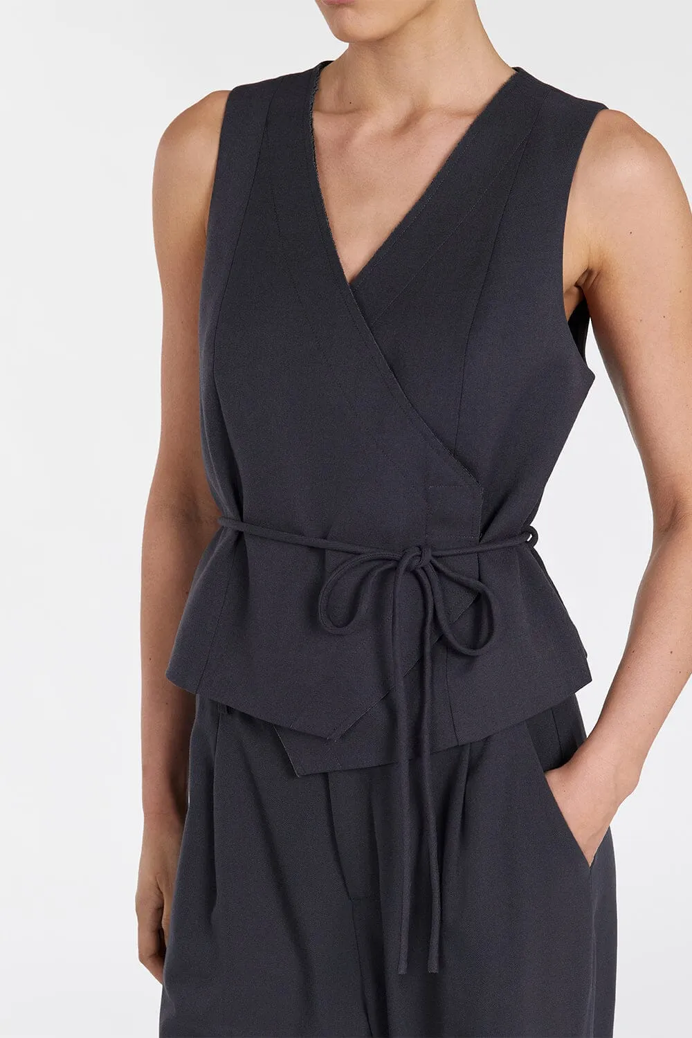 TORI SLATE ASYM TOP