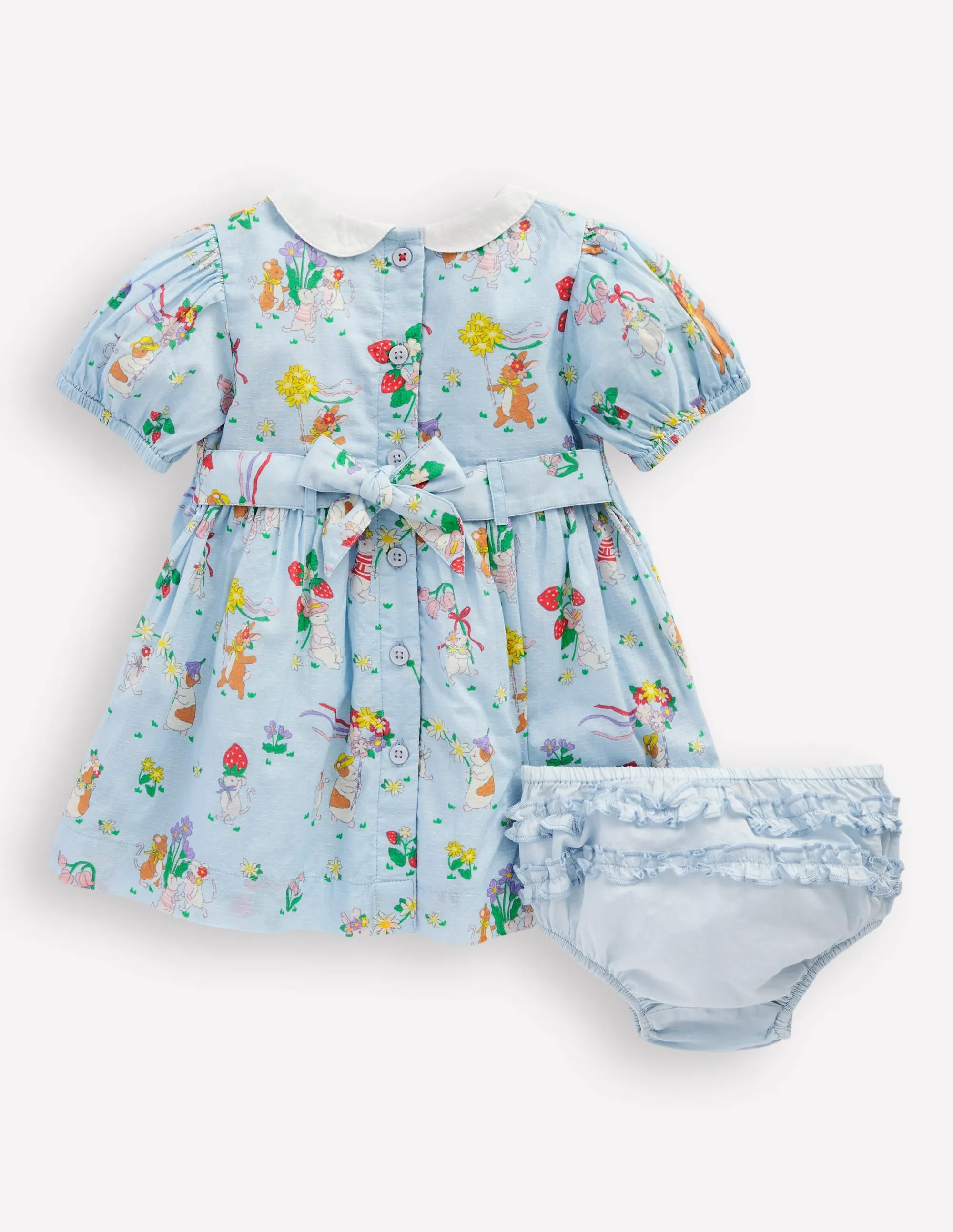 Traditional Smock Dress-Niagara Mist May Day