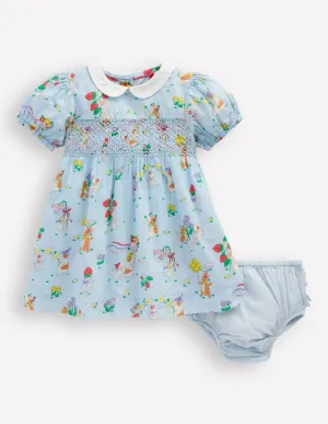 Traditional Smock Dress-Niagara Mist May Day