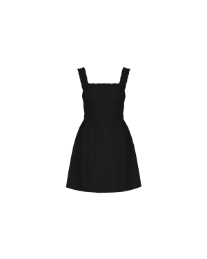 TRULLI RUCHED MINI DRESS BLACK