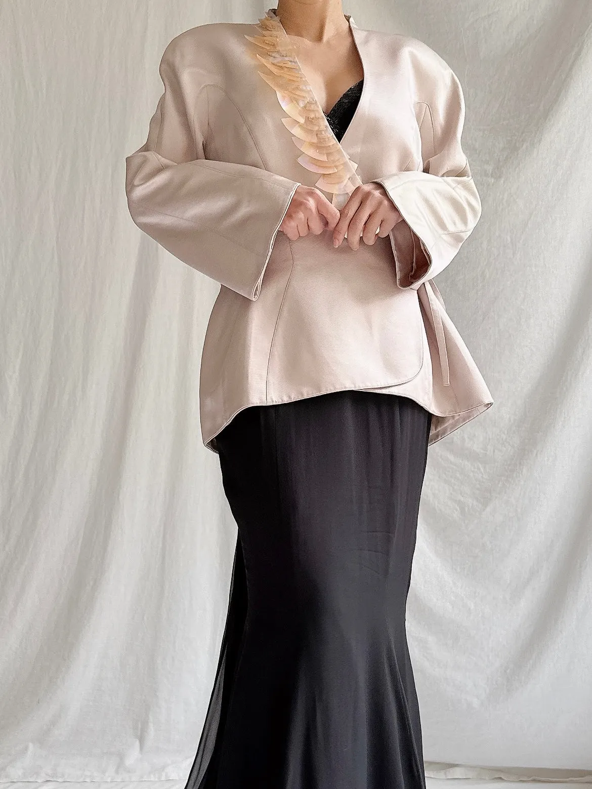 Vintage Thierry Mugler Couture Wrap Jacket - M/44