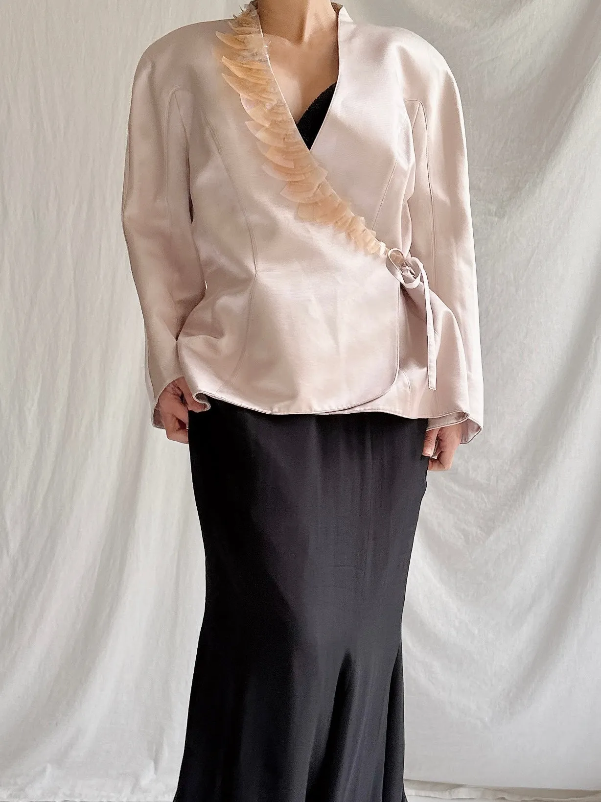 Vintage Thierry Mugler Couture Wrap Jacket - M/44