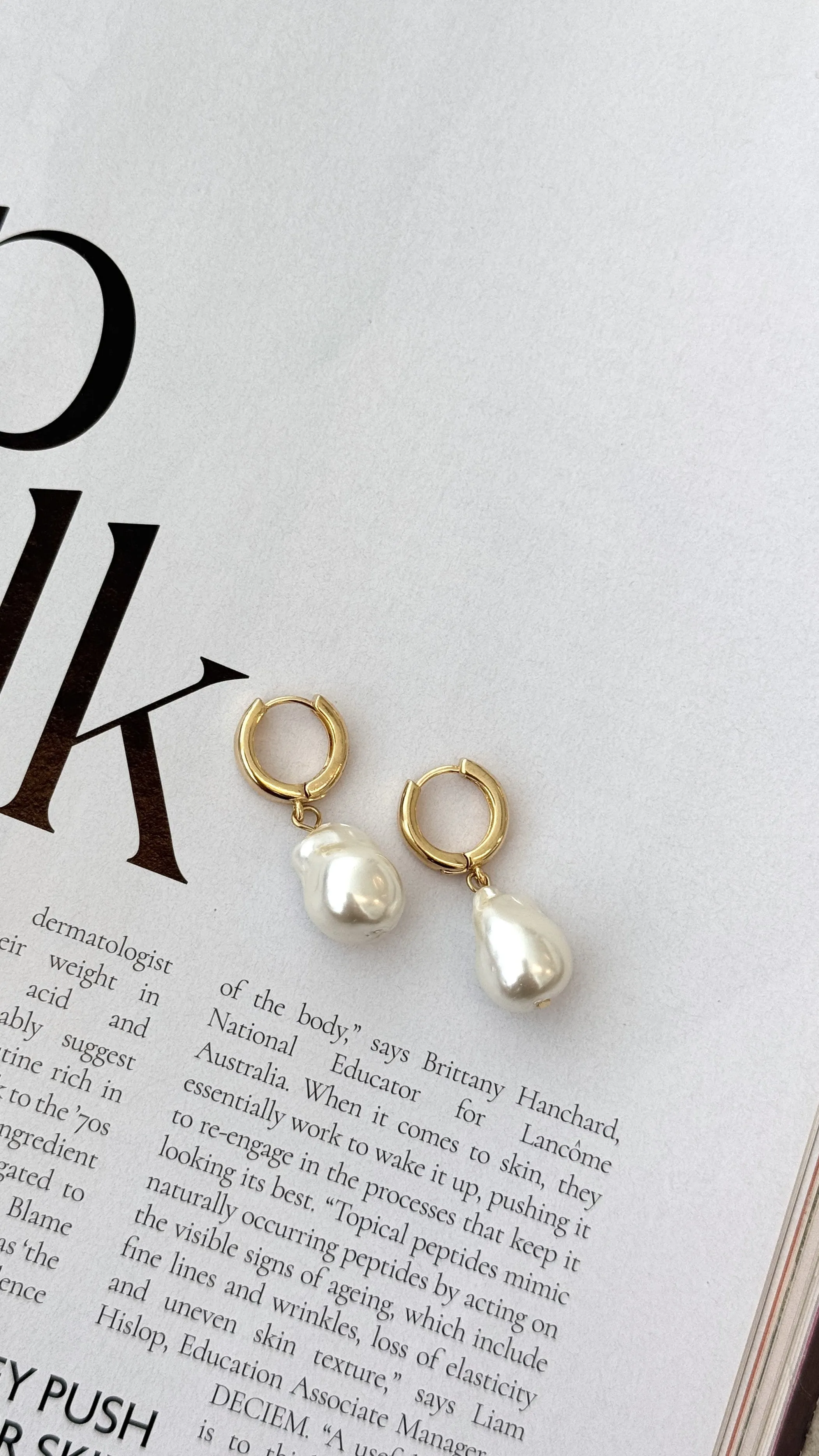 Waverly 18K Gold Earrings - Gold / Pearl