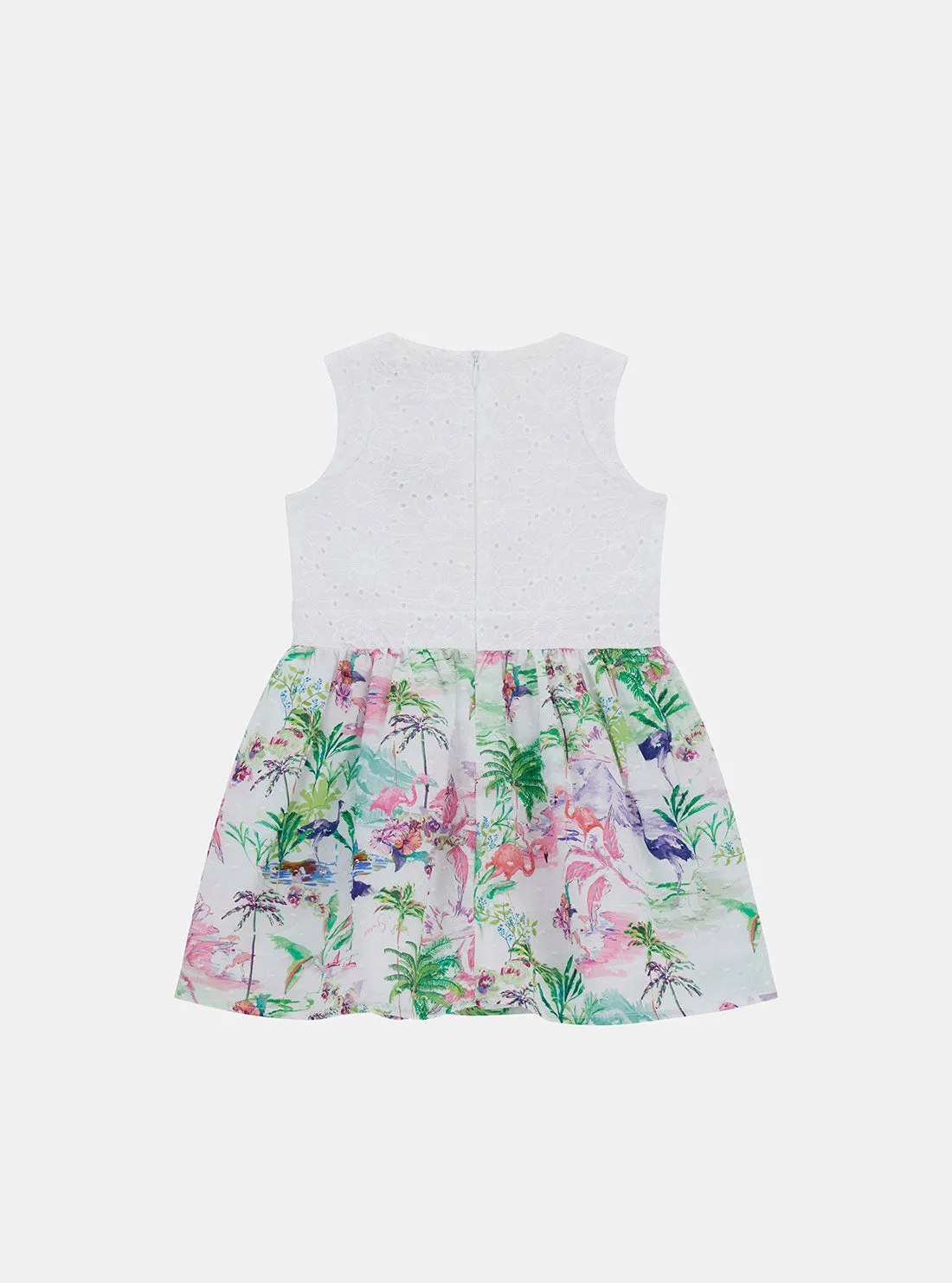 White Floral Sangallo Plumetis Dress (2-7)