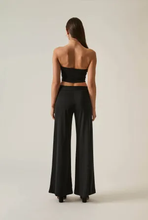 Wide-Leg Black Trousers
