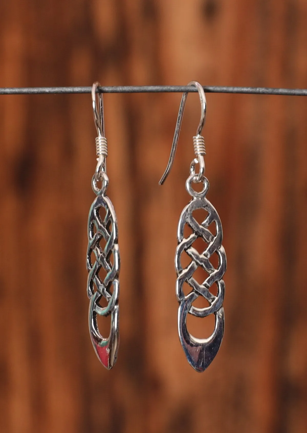 Woven Braid Silver Earrings