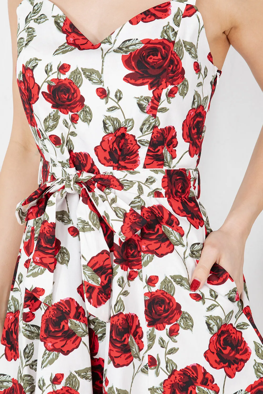 You're A Doll Cotton Dress in Roses