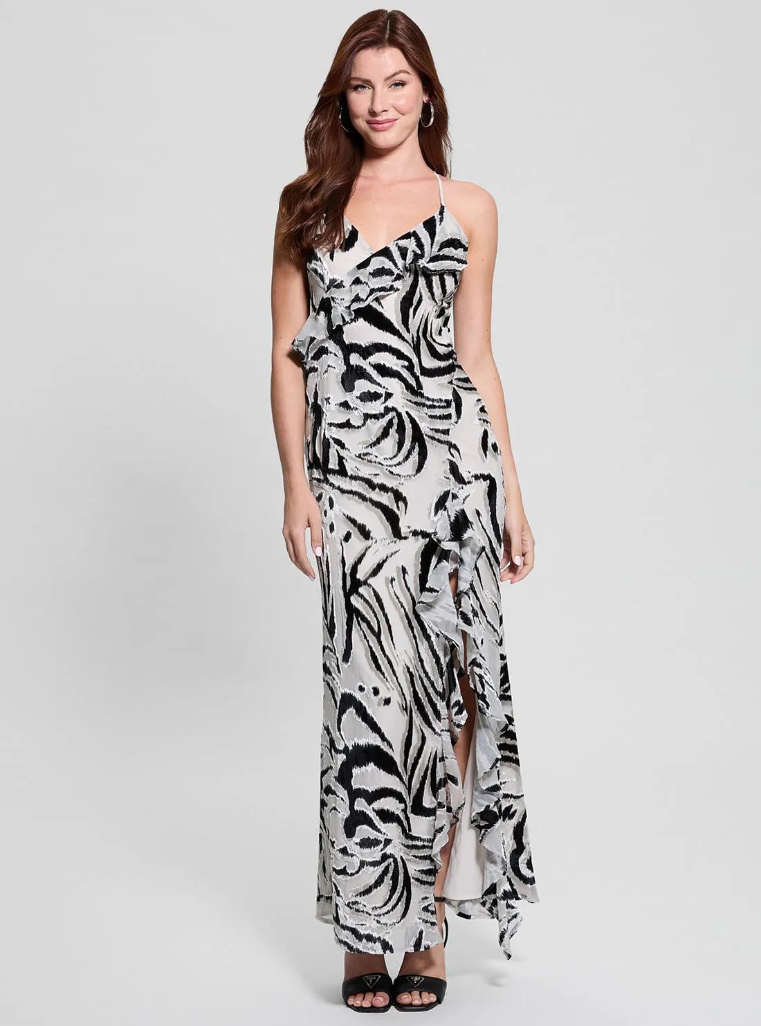 Zebra Print Lydie Maxi Dress
