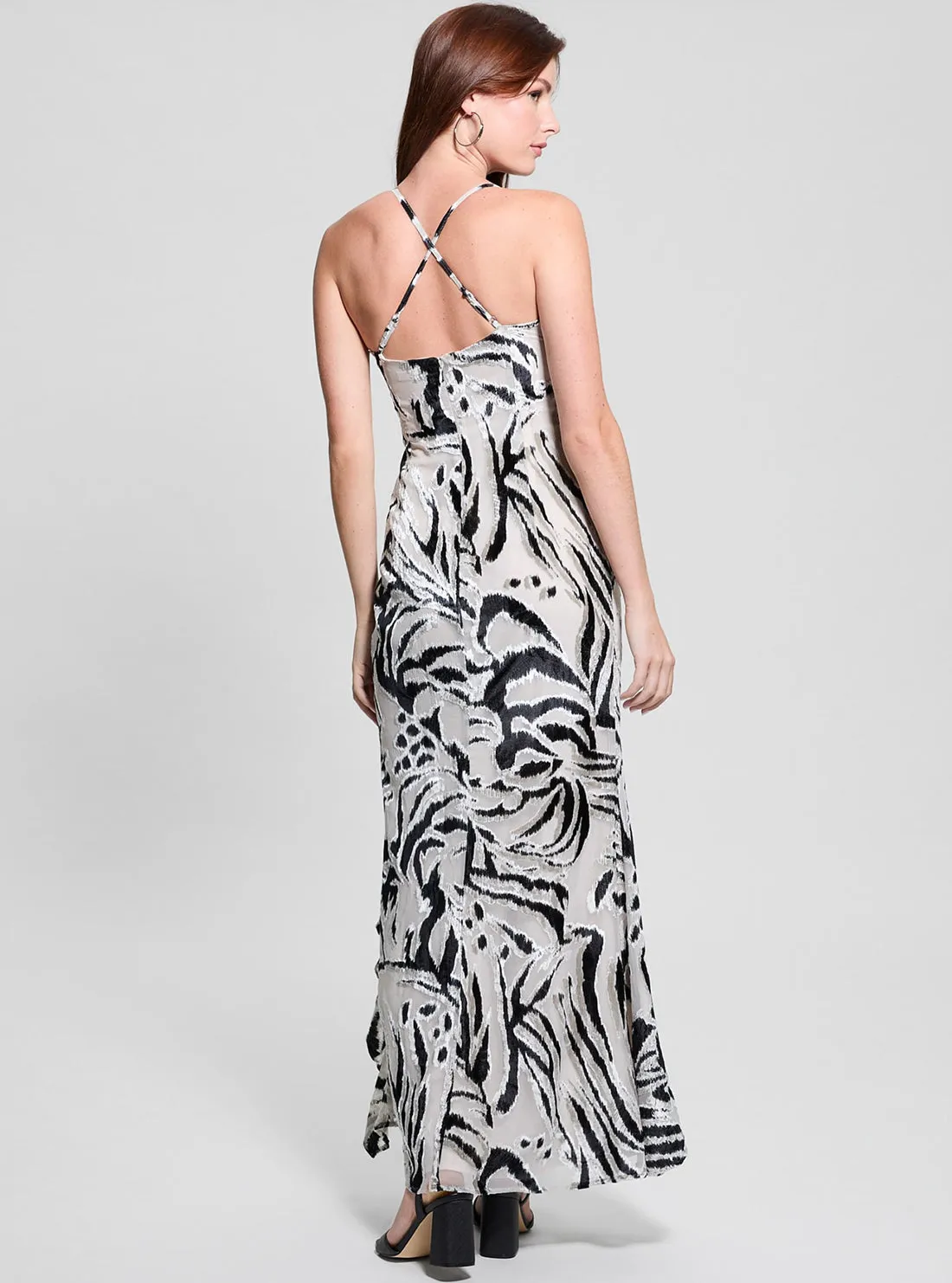 Zebra Print Lydie Maxi Dress